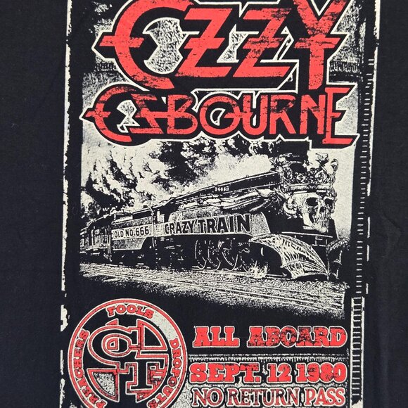 Ozzy Osbourne T Shirt Mens XL Crazy Train Band Tee Metal Rock - Picture 2 of 5